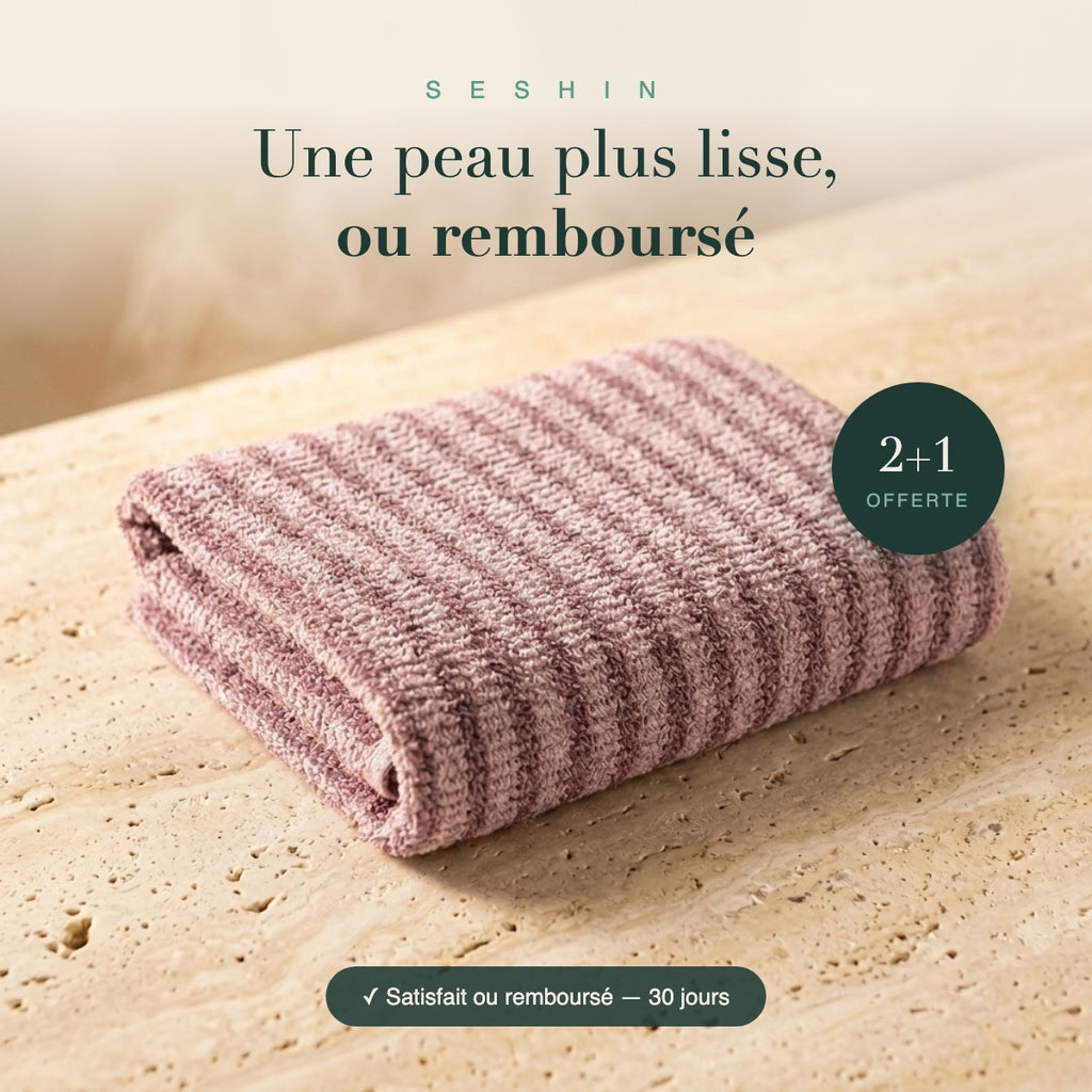 Seshin coloris rose — une peau plus lisse ou remboursé, 2+1 offerte, satisfait ou remboursé 30 jours